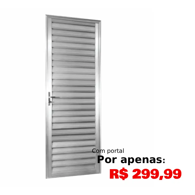 porta de aluminio com portal em luziania