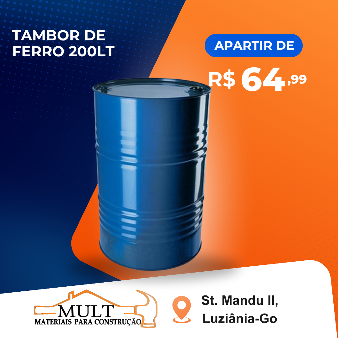 Post Para Instagram Oferta Cimento Materiais De Construção Moderno Azul Laranja E Branco